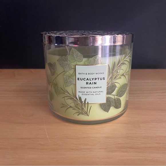 Bath & Body Works | Accents | Bath Body Works Eucalyptus Rain Candle 45 Oz | Poshmark
